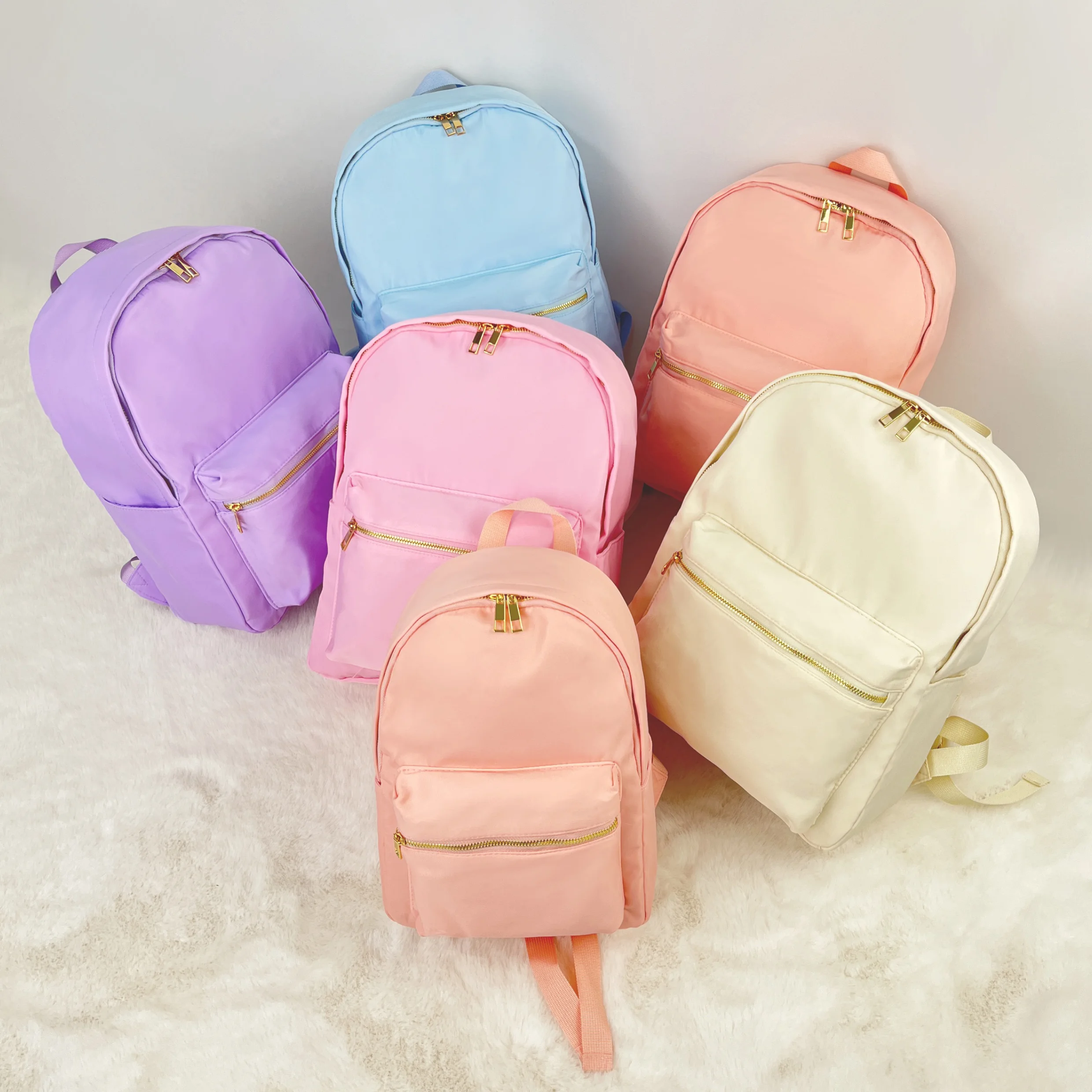 Stoney Clover In Stock 13 Inch 15 Nylon teens Children School Bag With Glitter Varsity Letters Personalized Name Backpack
