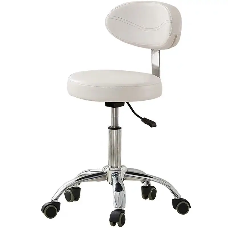 Durable salon rolling stool with backrest stool therapist salon