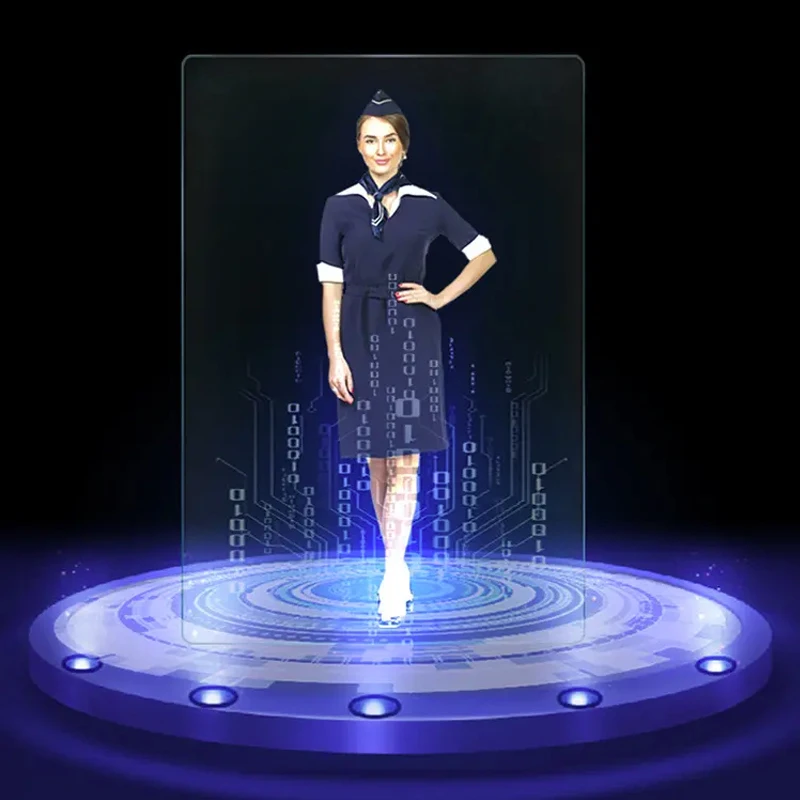 Projector 3D HD Holographic Film Holograms Show A Rear-Projection Transparent Film Holographic Window Film