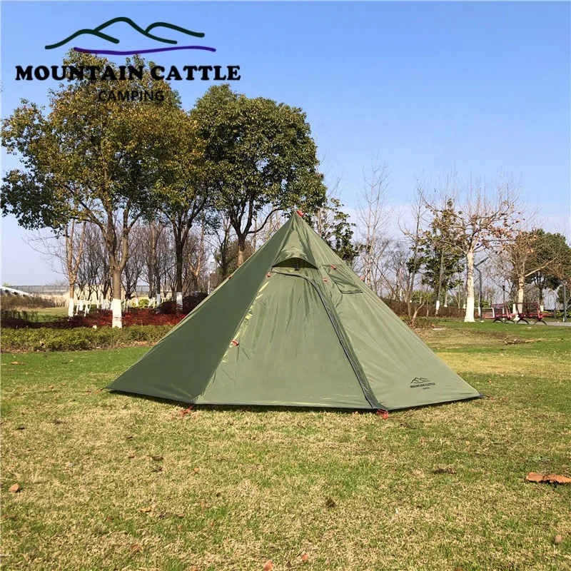 MCETO TX320 3-4 Person Ultralight Outdoor Pyramid Teepee Tent For Hiking Camping Bushcrafter Equipment