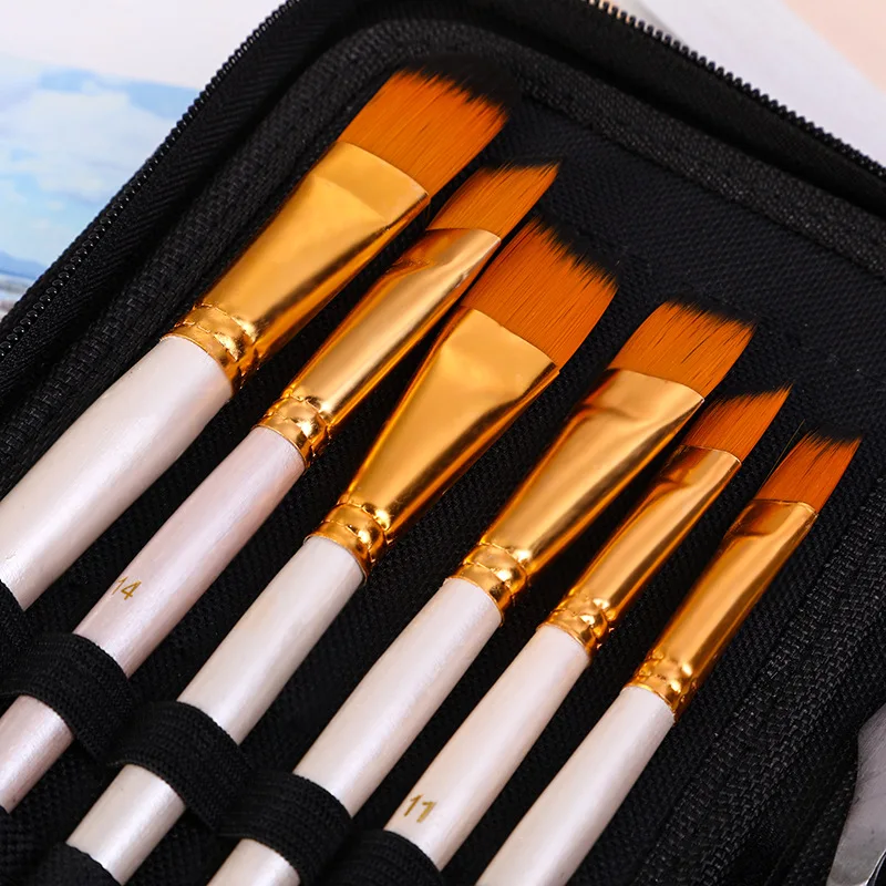 15pcs Artist Paint Brush With Pop-up Carrying Case and Palette
