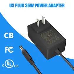 US EU UK AU KR AR JP 36W plug in DC connector 24V 19V 12V 9V 5V 1.5A 2A 3A 4A 5A AC DC power adapter