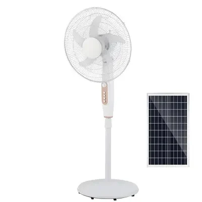 Factory OEM High Efficiency Home Height Adjustable Wide Angle Adjustment Outdoor Fans Home 18 Inch Solar Fan with battery