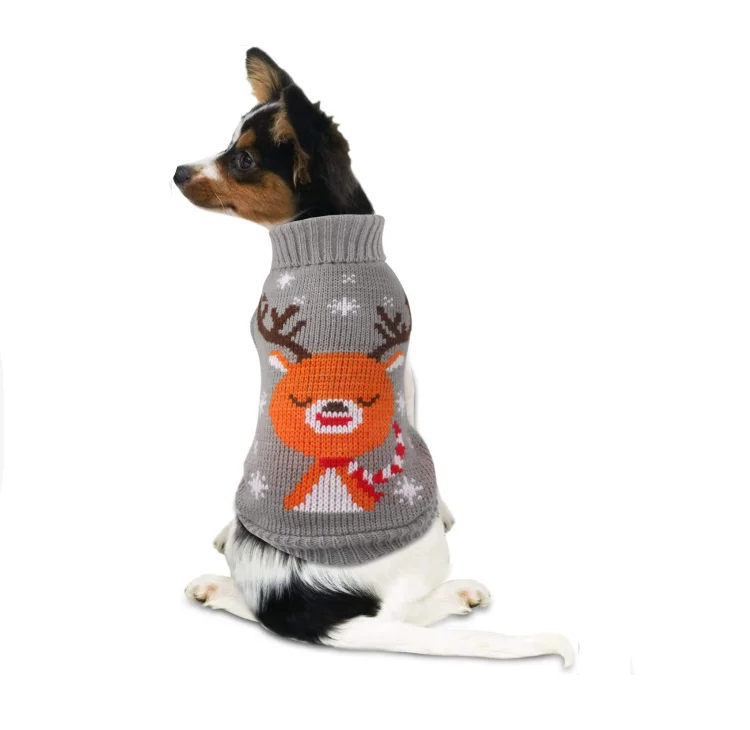 
 Лидер продаж 2020, рождественские костюмы для собак малого, среднего и большого размера, рождественские костюмы для кошек и красных кошек (серый Лось)  