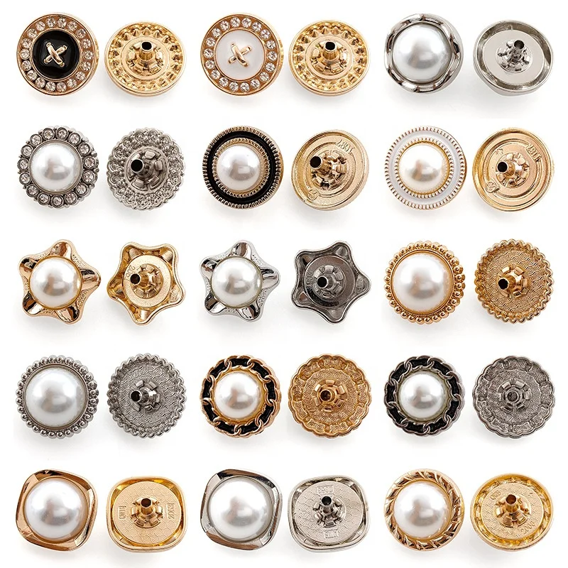 High Quality Customized Logo Clothing Sewing Button Shank Metal Alloy Gold Buttons For Suit