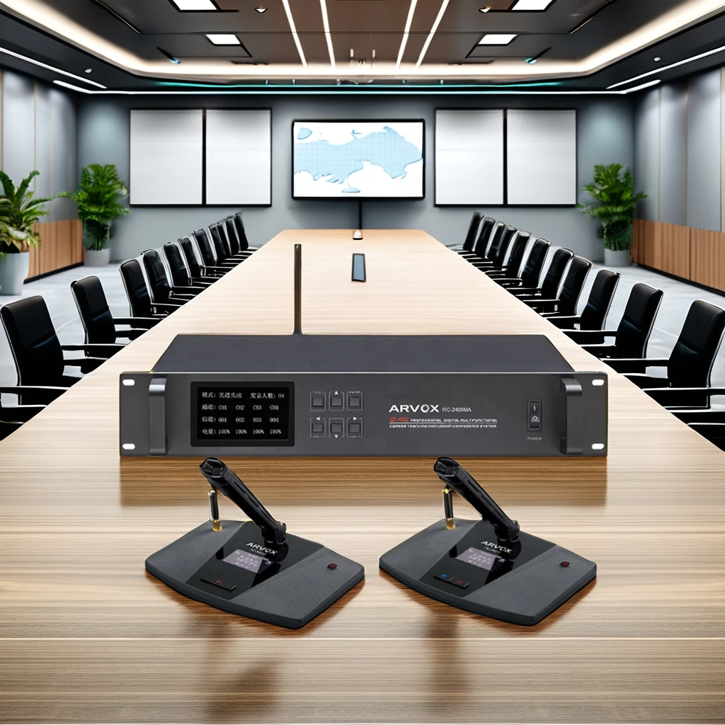 RC-2401C/D 2.4Ghz Professional Goosek Wireless Desktop Audio Microphone System Handless for Meeting Table Room Conference