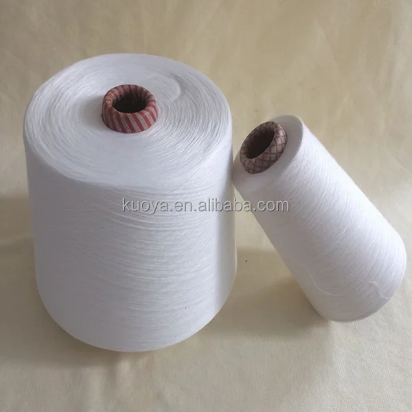 pure white 100%  polyester yarn a large amount of goods in stock