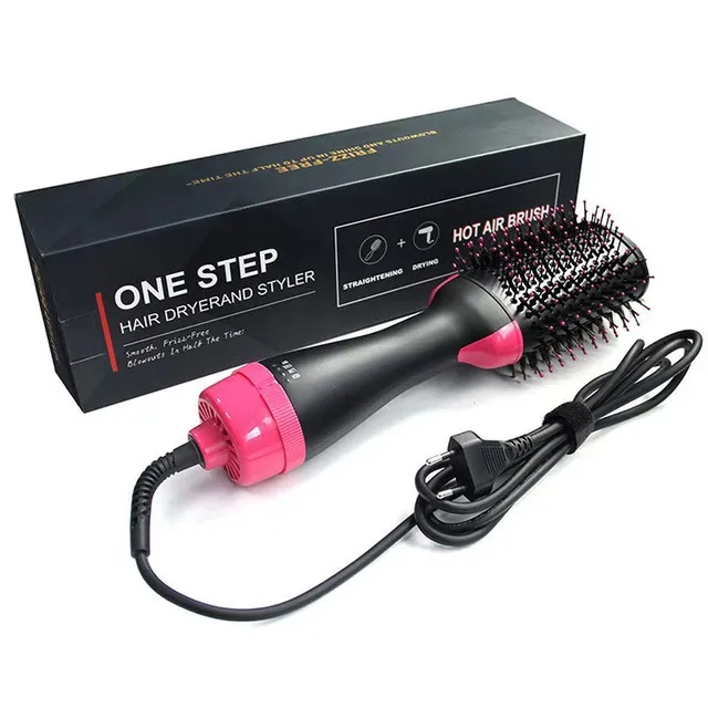 
2 in 1 Multifunctional Hair Dryer Volumizer Rotating Hot Hair Brush Curler Roller Rotate Styler Comb Styling Curling Flat iron 
