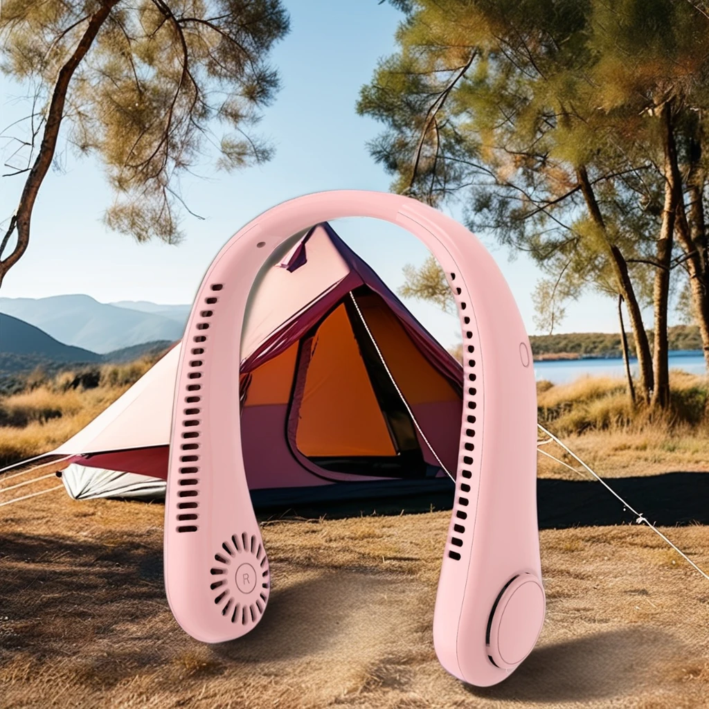 Best Seller Wearable Leafless Neck Fan Battery Powered Bladeless Cooling Usb Mini Rechargeable Portable Fan