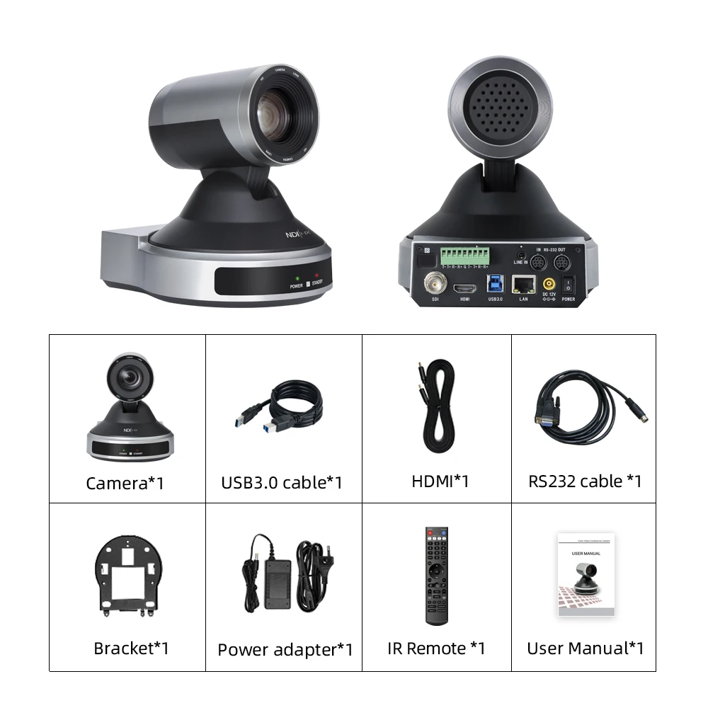 JJTS / KATOV Radio & tv broadcasting equipment 3g ptz NDI camera 20x SDI full hd hdmi 1080p conference system IP camera