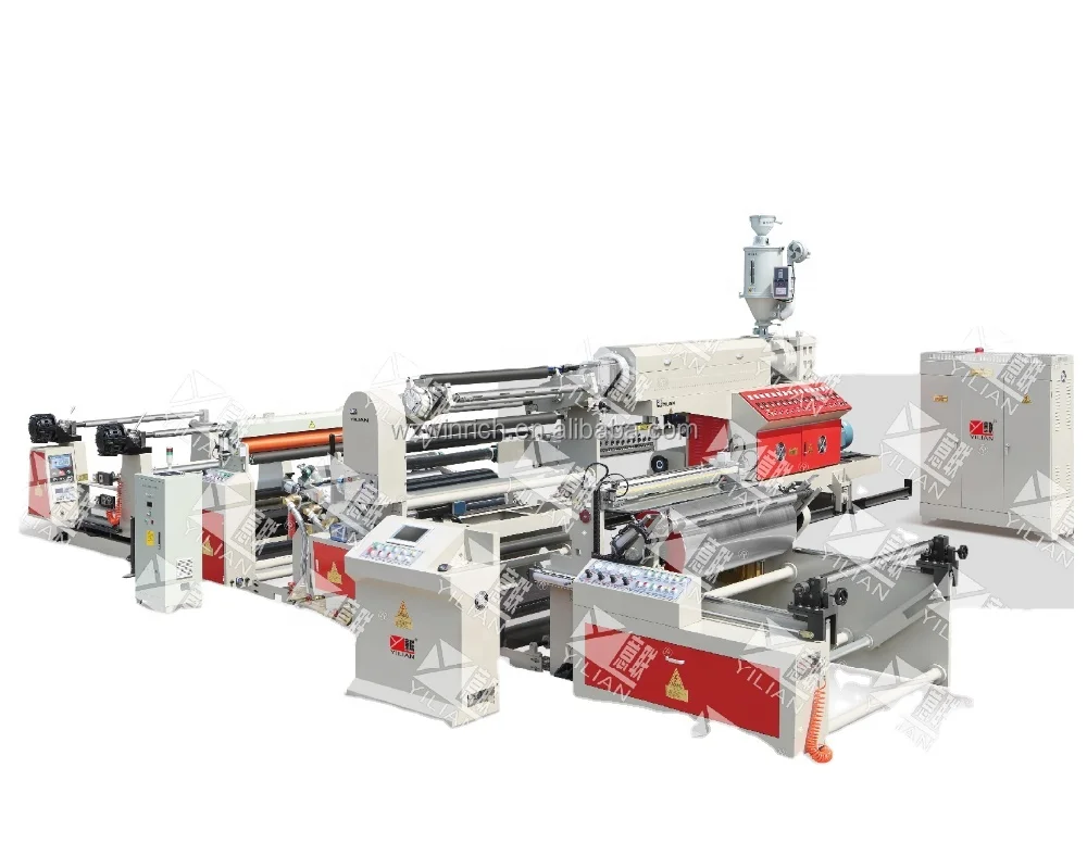 YILIAN / WINRICH Double unwinder fabric non woven/paper cups/PE extrusion laminating machine