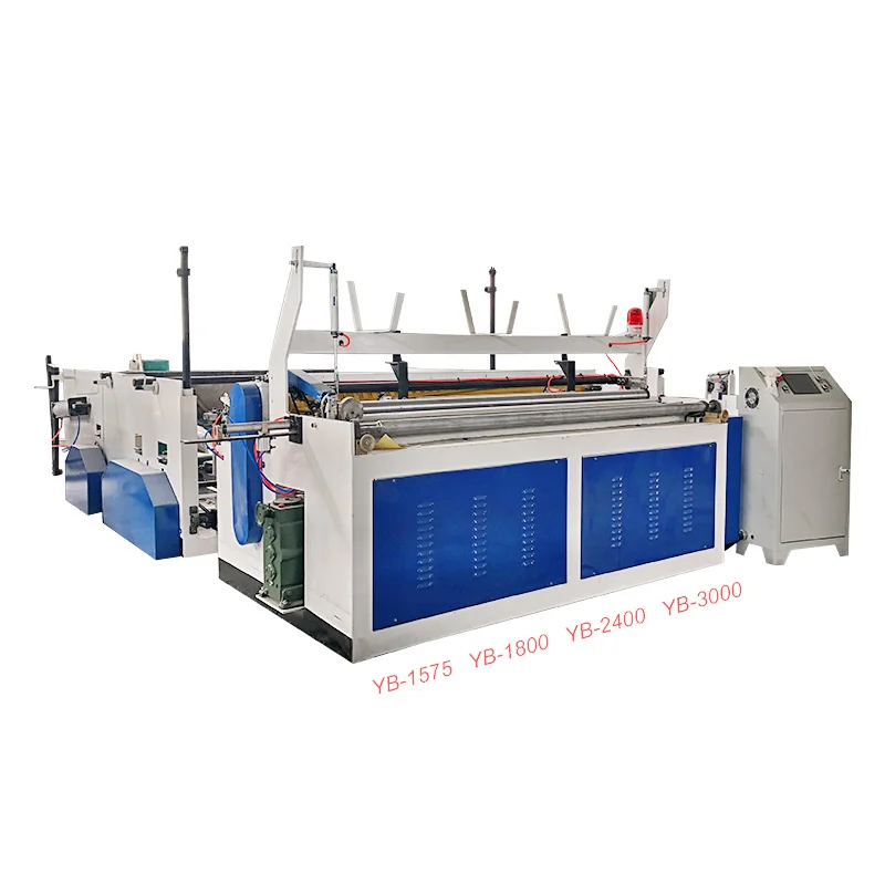 Automatic line toilet paper roll lazy rags non-woven fabric rewinding cutting machine