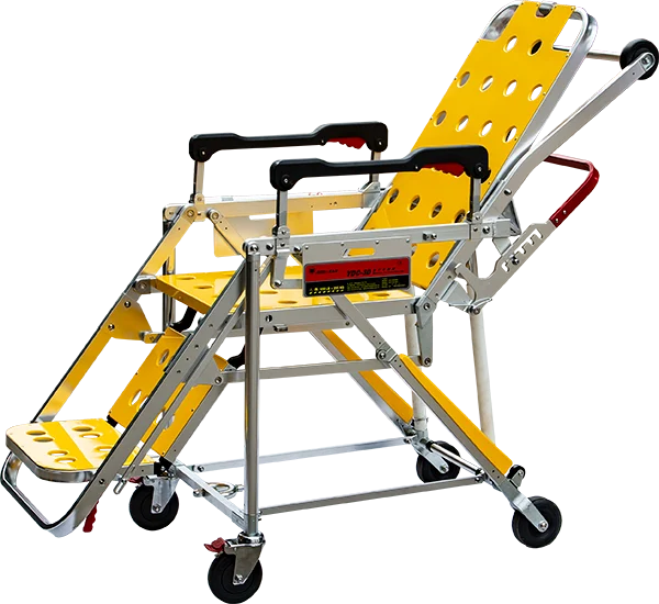 YDC-3D02 Red Leaf Ambulance Chair Stretcher Automatic Loading Stretcher Collapsible