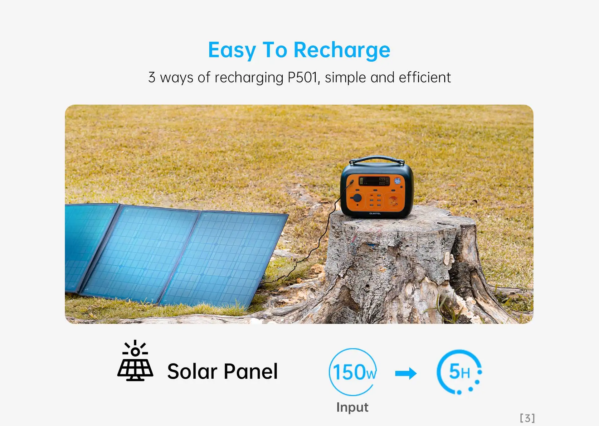 Solar Generator P501 505Wh Lifepo4 Mobile Phone Outdoor 150000 Mah Power Bank Fast Charging Mini Power Station Portable 500W