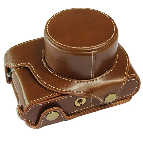 wholesale custom Luxury   portable PU leather case Camera Bag Cover pouch for Leica D-LUX7 D-LUX 7 LUX7 With Battery Opening