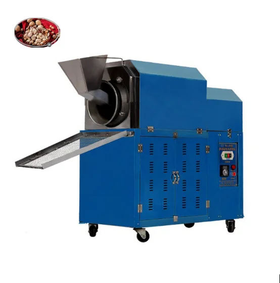 Commercial Multifunctional Gas Fired Heated Sesame Coffee Beans Sesame Seeds Roaster Machine