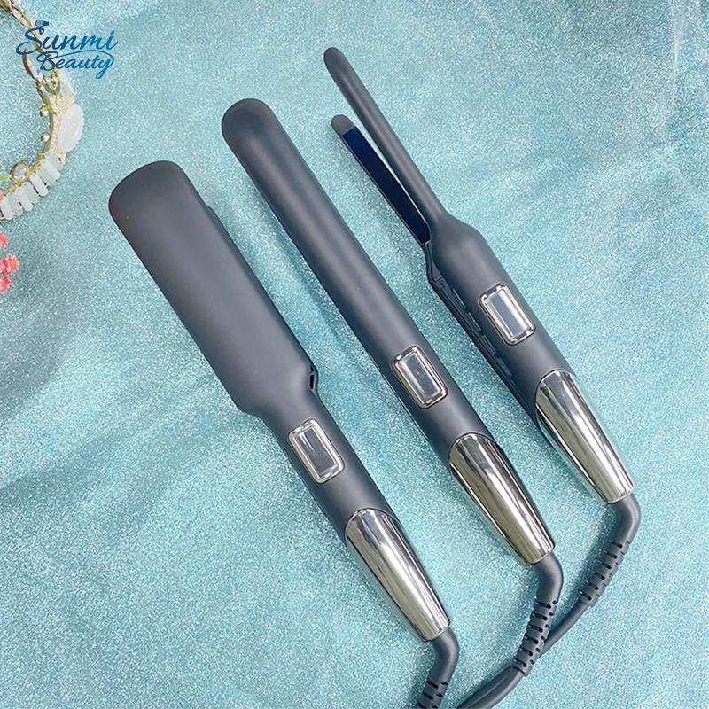Custom Logo Private Label Packaging Titanium Flat Iron,Hair Curlers Ceramic Flat Iron,Hot Salon Tools Vendor Hair Straightener