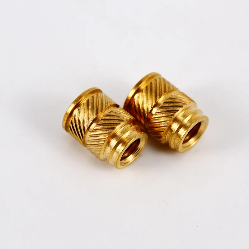 Custom precision CNC machined brass nuts threaded inserts nuts