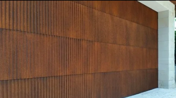 High Quality Waterproof Liquid Metals Building Wall Background Panel Brown Rust Liquid Metal Panel