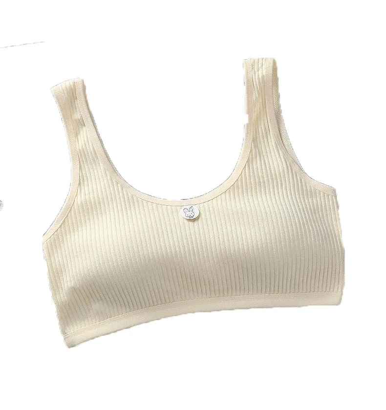 OEM Custom Design Factory New Plain Blank Seamless Teen Girls Underwear sets Bow Tie White Kids Bra and Briefs