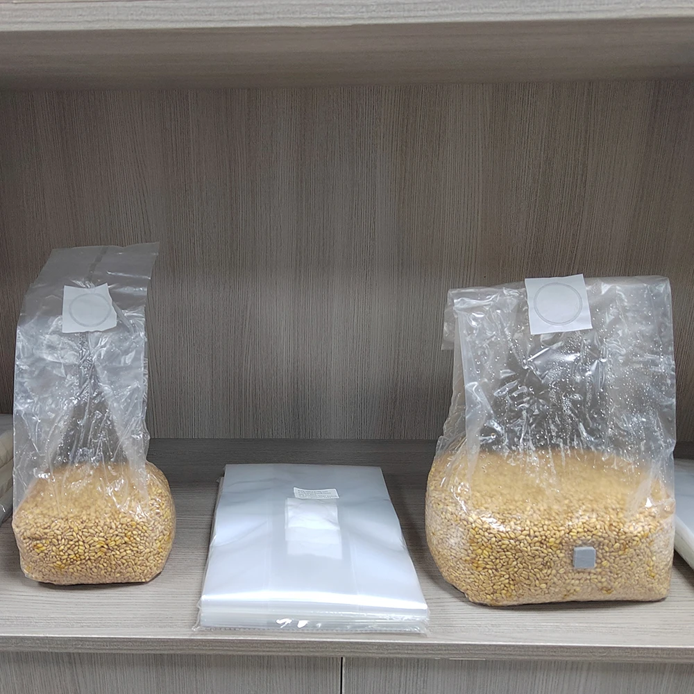 8 Mil Thick mushroom cultivation growing Bags 0.2 Micron Mushroom Grow Bags Spawn with Self Healing Injection Port
