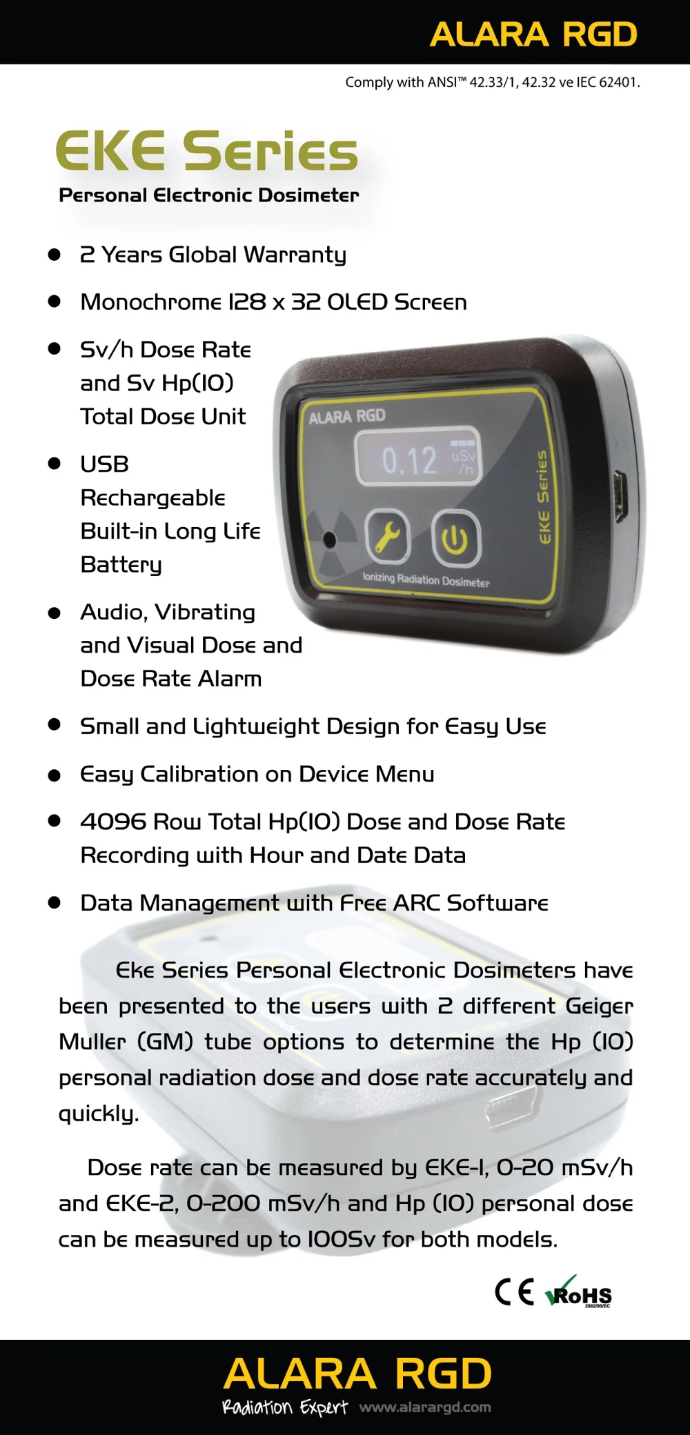 
Best Price Radiation Dosimeter Xray Gamma Beta Radiation 