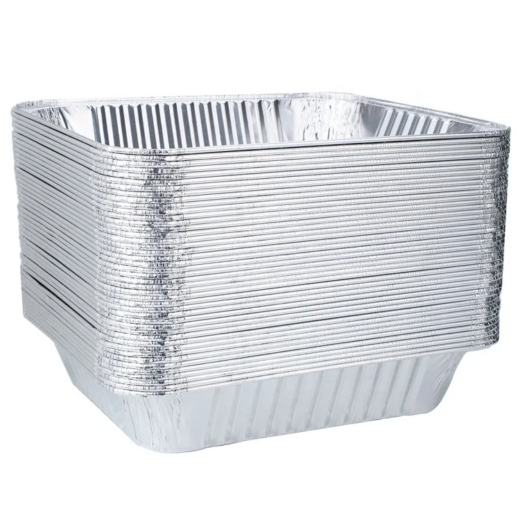 
Half Size Foil Pans with Lids 9x13 Aluminum Pans with Covers Disposable Food Containers With Dome Lid 
