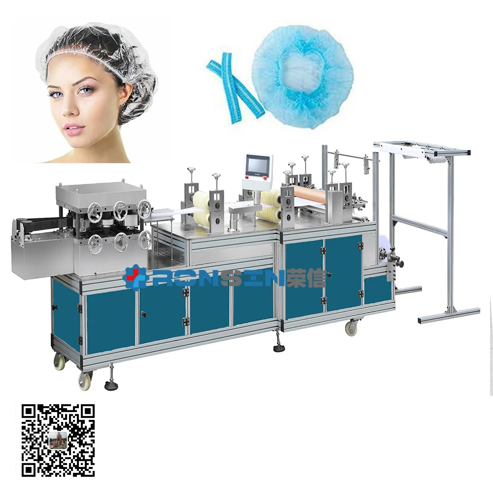 Hot Sale High Quality Disposable Non woven Fabric Surgical Nurse Bouffant Cap Making Machine
