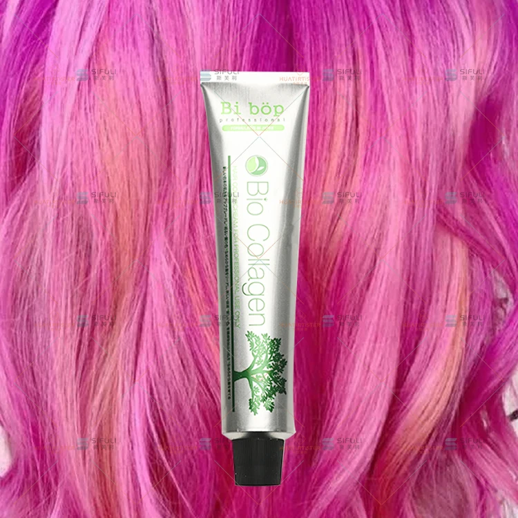 Huati Sifuli bibop 100ml Professional free Ammonia Salon Use Permanent Natural Hair Dye purple pink red Hair Color Cream