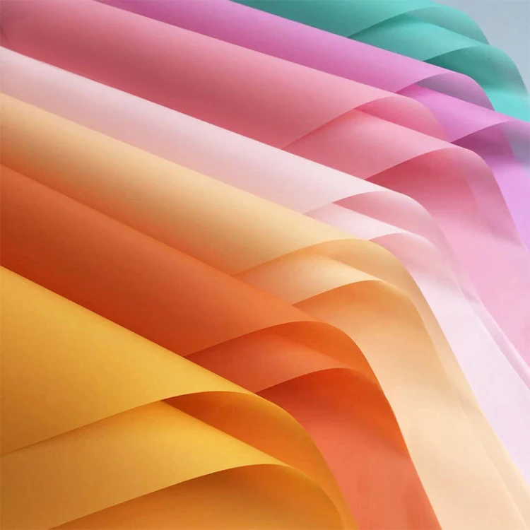 New Design Hot Pure Color Florist Wrapping Paper 24 Colors Stock Bouquet Waterproof Fresh Flower Wrapping Paper