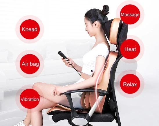 Eilison Seat  cushion covers Vibrating massage cushion car seat back relax shiatsu heated massage cushion