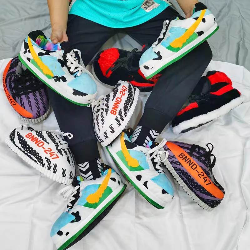 Very Popular Winter Indoor  sneaker Slippers warm yeezy  Women slippers