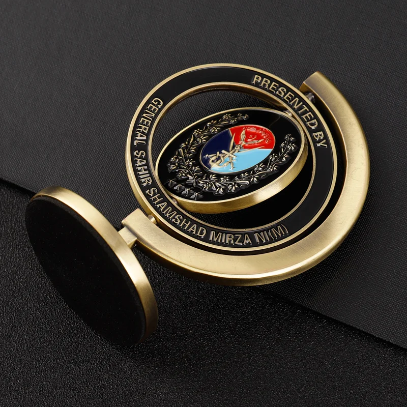 Manufacturer Zinc Alloy Custom Metal Enamel Rotatable Trophy Award Medals And Trophies