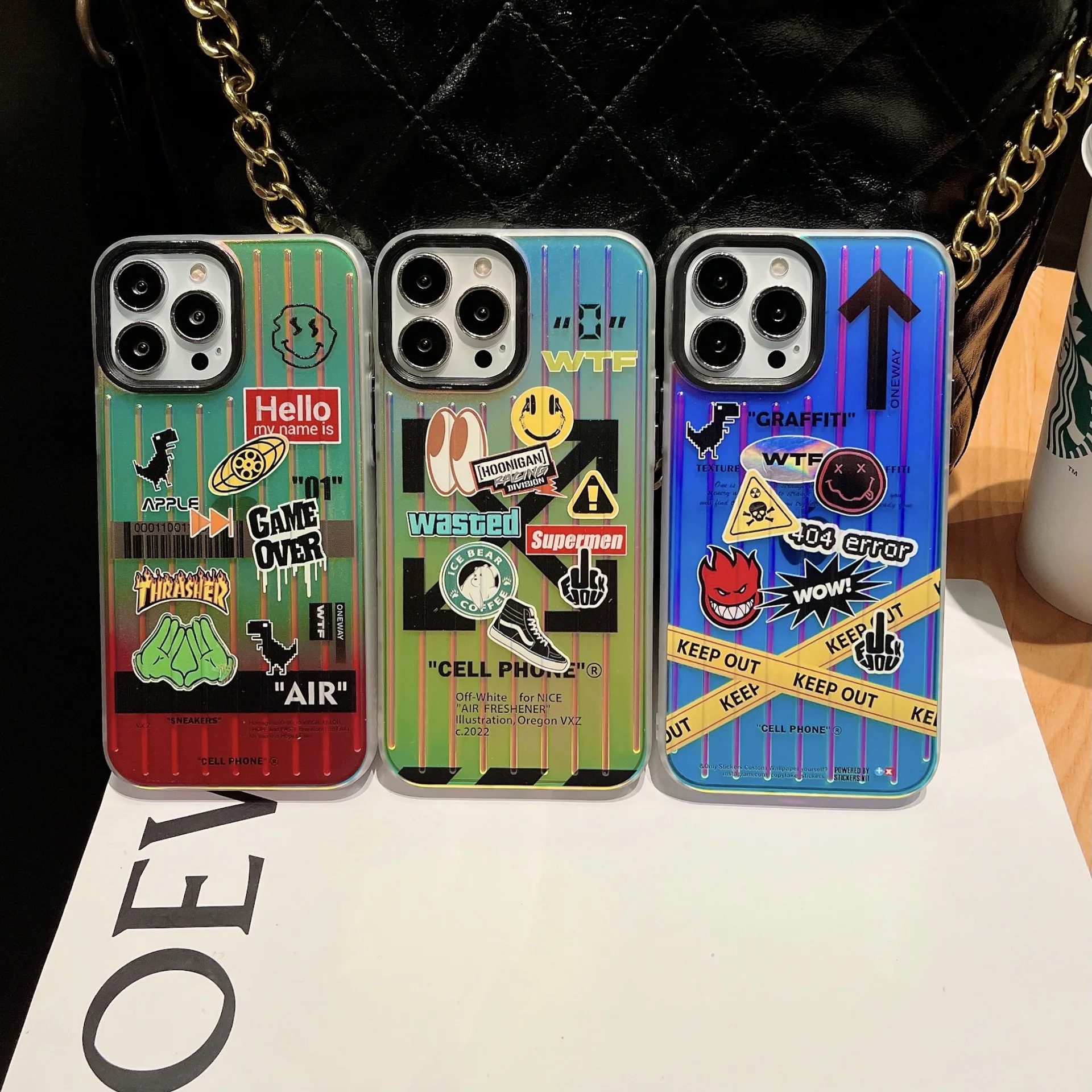 New Tendency Creative Robot 3 in 1 Cell Phone Cases Laser Luggage Mobile Phone Bags&Cases
