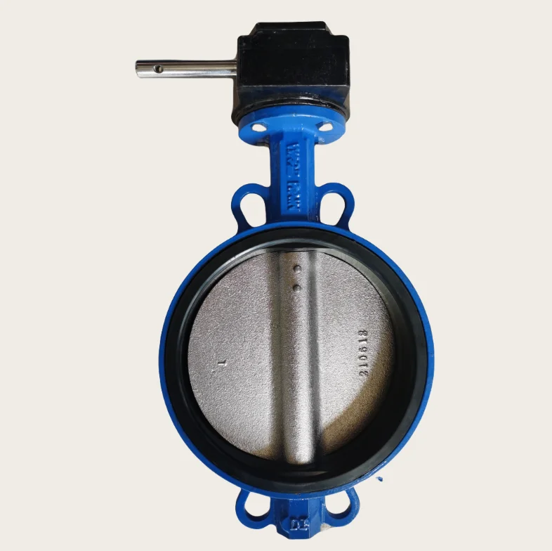 DN250 Ductile Iron Ggg50 Wafer Type Butterfly Valve With Worm Gear Operator Connection to Pn10/Pn16/Cl125/Cl150/JIS 10K