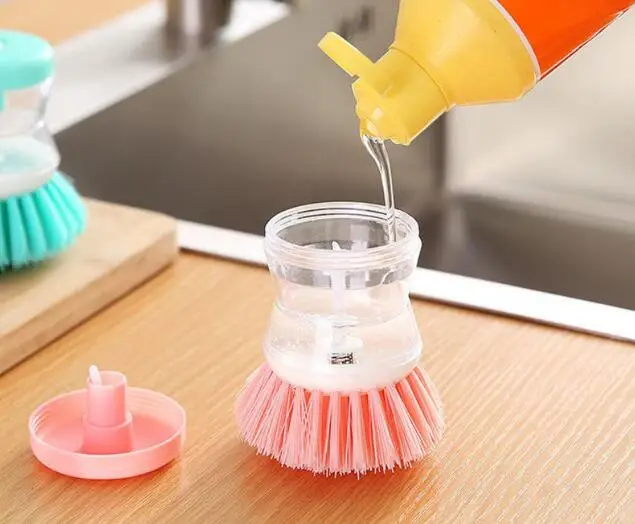 2 pcs Set Scrub Brush and Scourer,fill detergent available