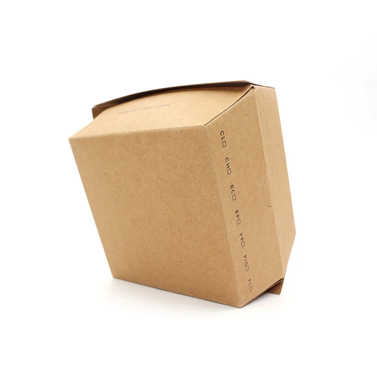 china supplier wholesale Hottest  Fried Chips Burger Fast Food packing box Custom Print Paper Hamburger Box Packaging