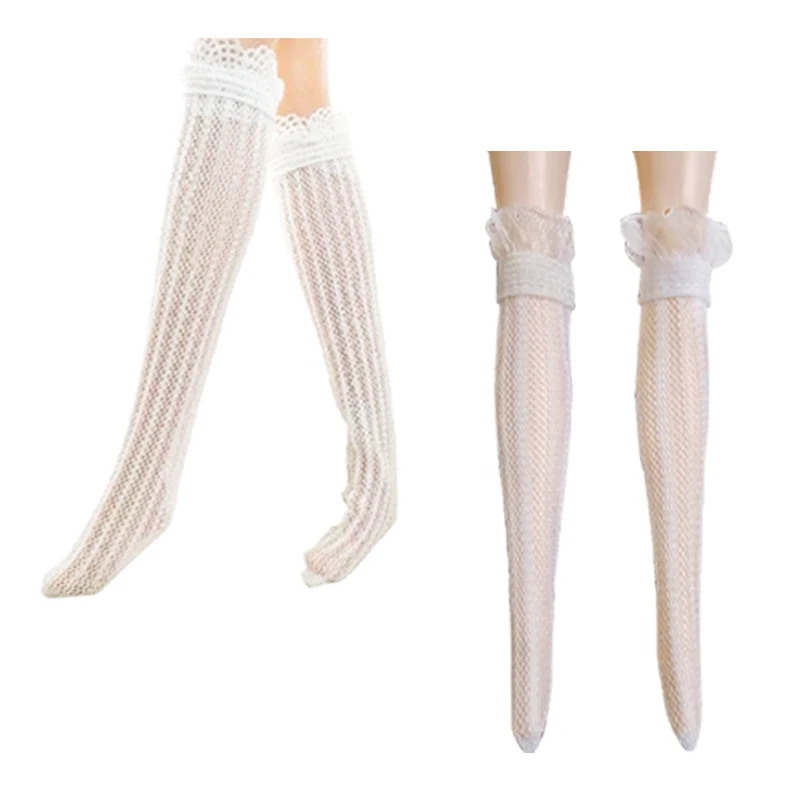 Toy socks 6-point doll dress up princess American yarn long tube lace cloth doll SD BJD silk stockings pants doll height 30cm