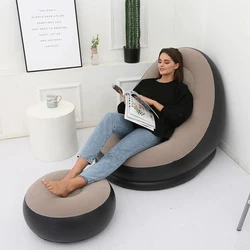 Custom Lazy Inflatable Lounger Air Sofa Bed Movie Chair Relax Inflatable Seat Sofa