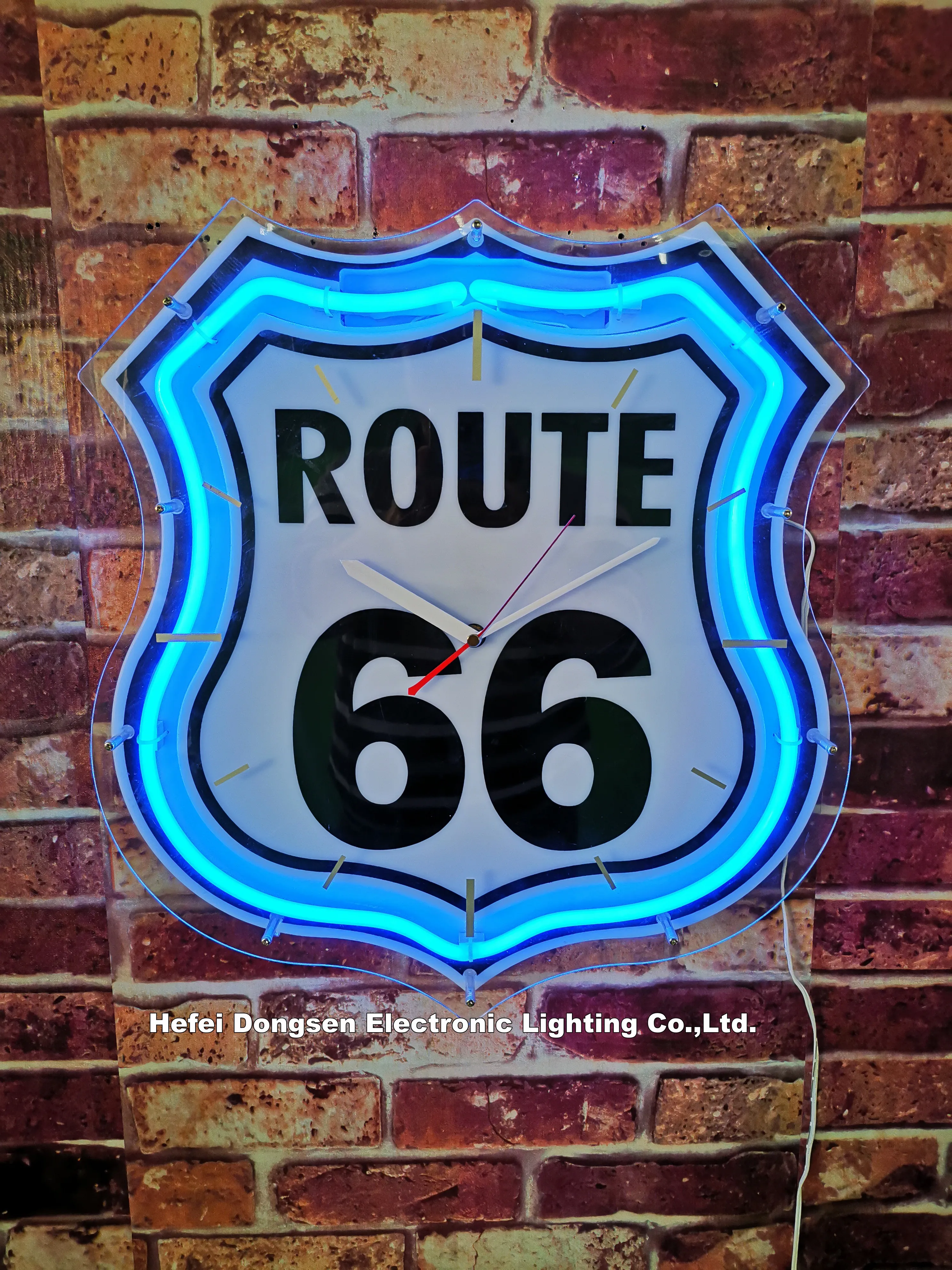 Route 66 Neon Clock