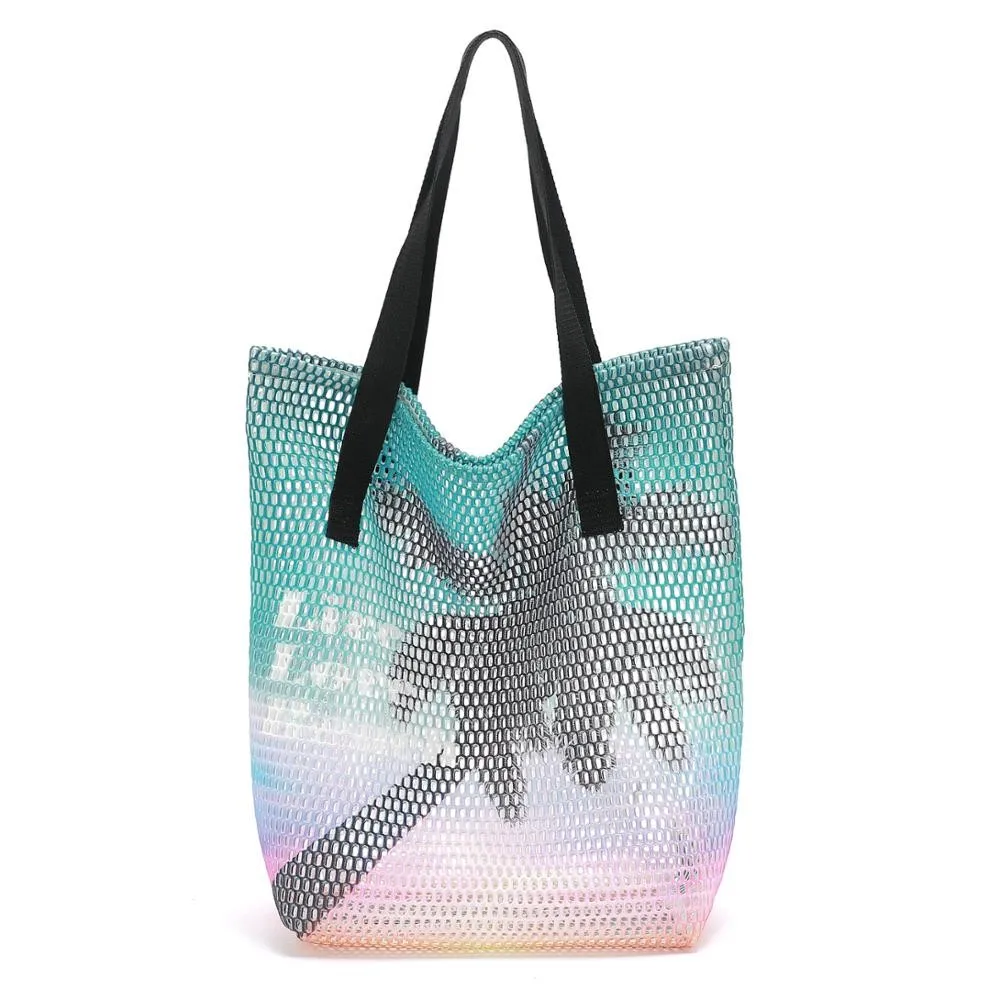 
wholesale beach style casual handbag large capacity folding canvas bags for daily life 