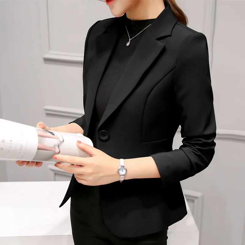
Women Blazer Jackets Formal Blazers Lady Office Work Suit With Pockets Jackets Coat Slim 