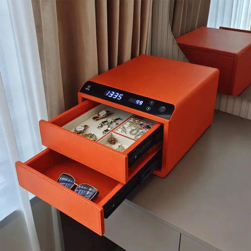 Electronic hidden embedded portable office drawer jewelry chest drawer fingerprint safe