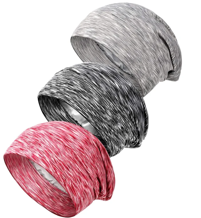 Высококачественная регулируемая крышка для волос, Атласная шапочка для сна с логотипом на заказ, Бамбуковая Атласная шапочка для сна с подкладкой