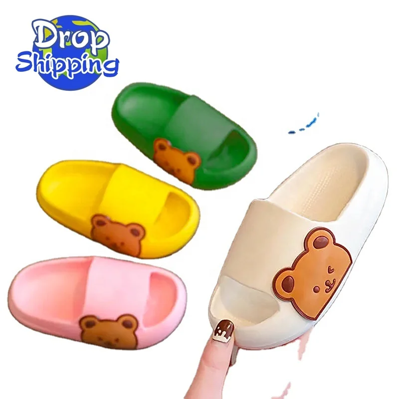 Summer Kids Sandals 2023 New Cartoon Baby Clogs Non Slip Home Toddler Slippers Baotou