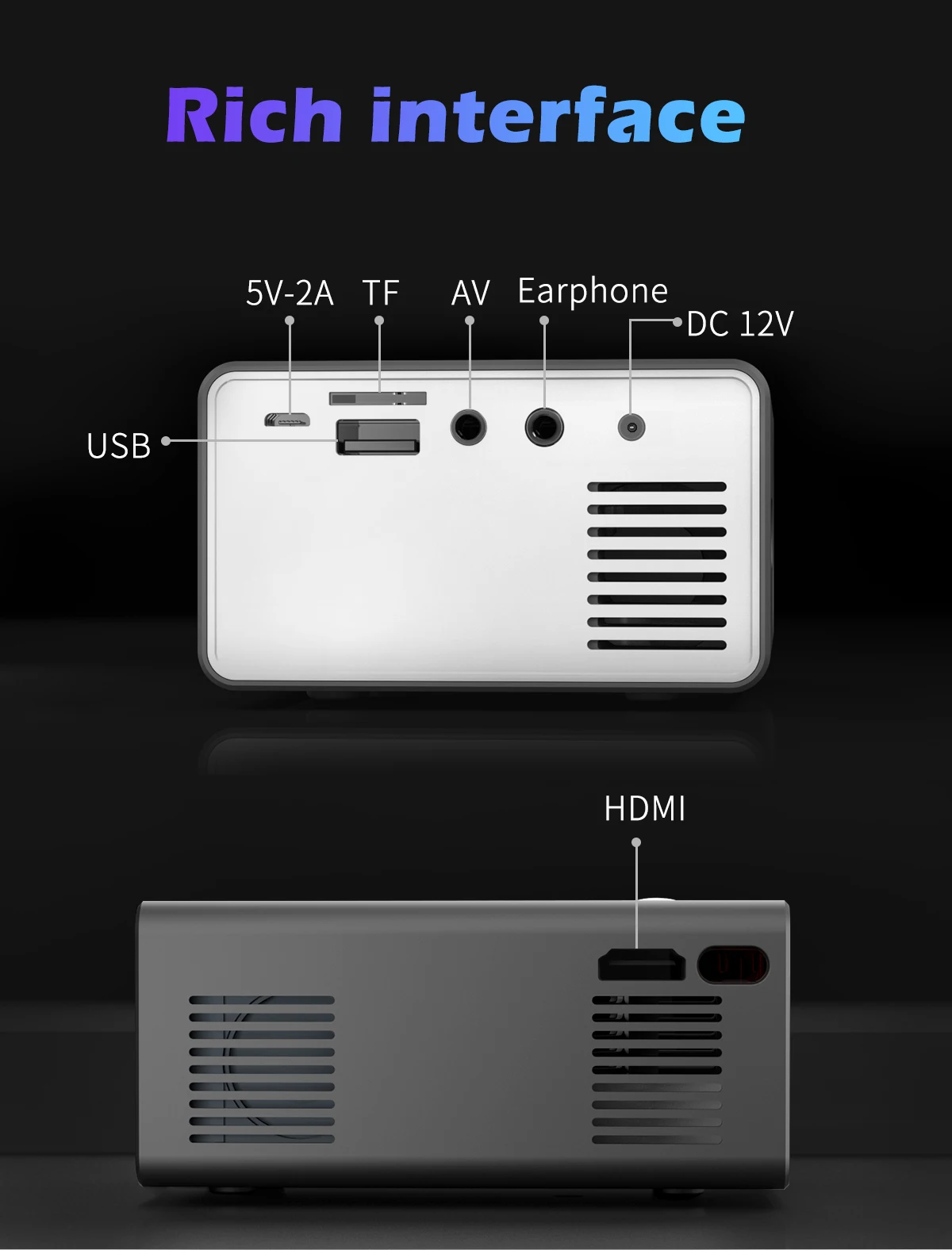 Mini Lcd Home Theater Smart Video Digital Portable T300 Projector