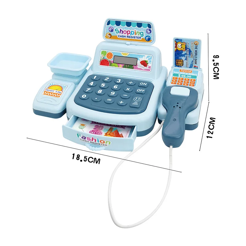 Play Cash Register for Kids Pretend to Play Supermarket Checkout With Light and Sound Electric ATM Gift for Toddlers Kids Toy