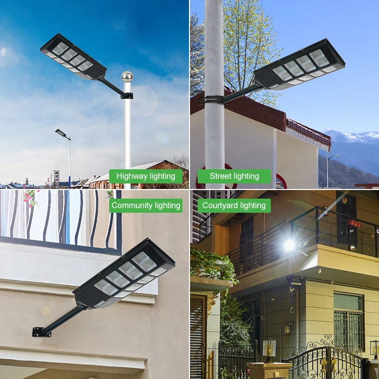 200W 300W 400W 500W 600W 800W 1000W 1200W solar street light outdoor large capacity battery all in one solar led street light