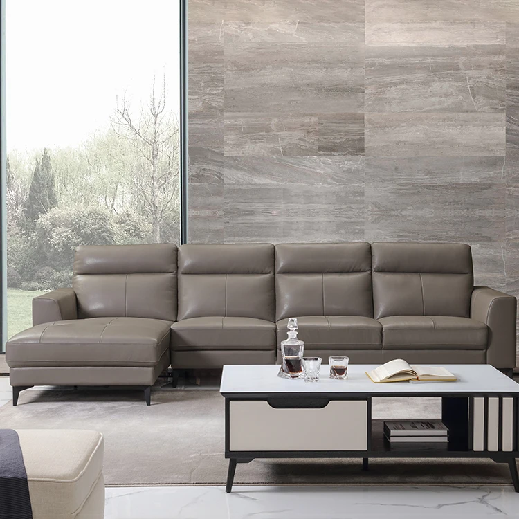 Custom living room furniture Modern style comfortable leather sofa combination live room sofa