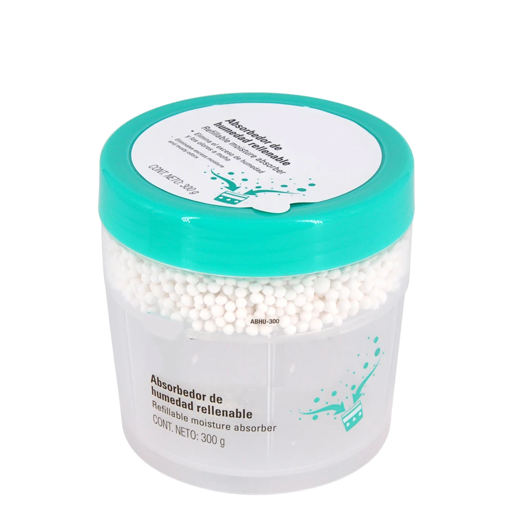 Factory Price 500ML Home Storage Humidity Eliminating Refillable Moisture Absorber  Plastic desiccant dehumidifier